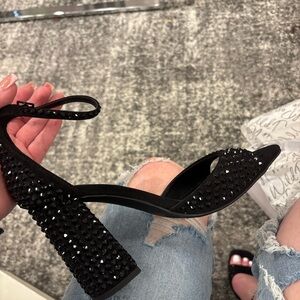 Elegant Black Studded Women's Heels